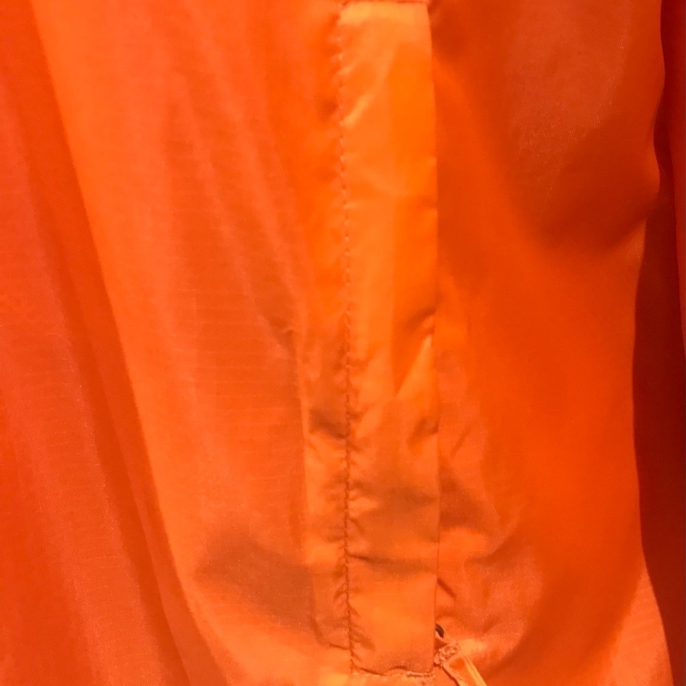 L.L. Bean Women's Misses Size M Reg Orange Stowaway Windbreaker Hooded Jacket - Picture 8 of 16